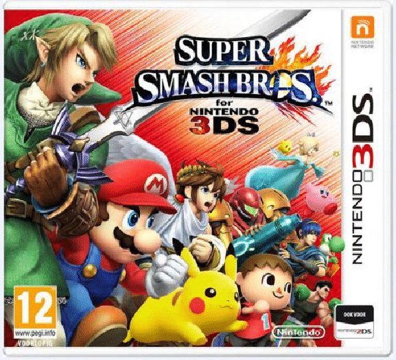 Super Smash Brothers 3DS Box Art