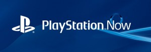 PlayStation Now logo on blue Sony background