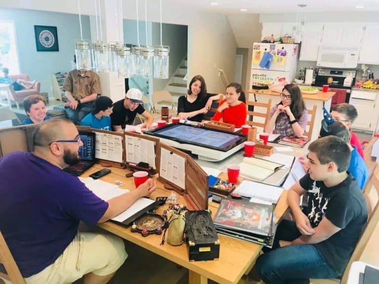 Dungeons and Dragons game with kids