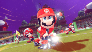 Mario in Mario Strikers: Battle League for Nintendo Switch