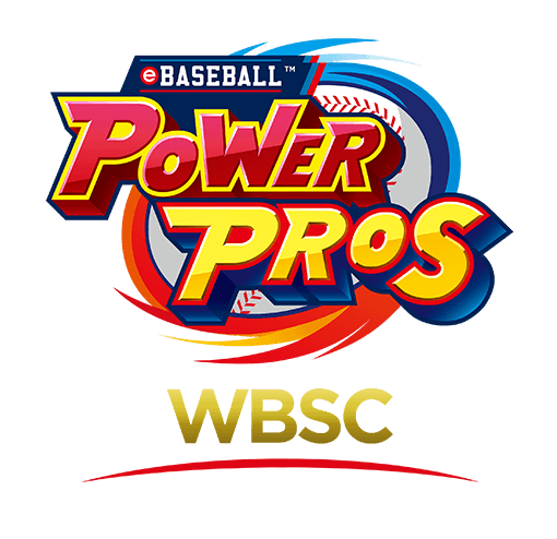 The logo for WBSC Power Pros Baseball.