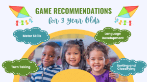 motor skills, turn taking, language development, sorting and classifying